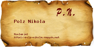 Polz Nikola névjegykártya